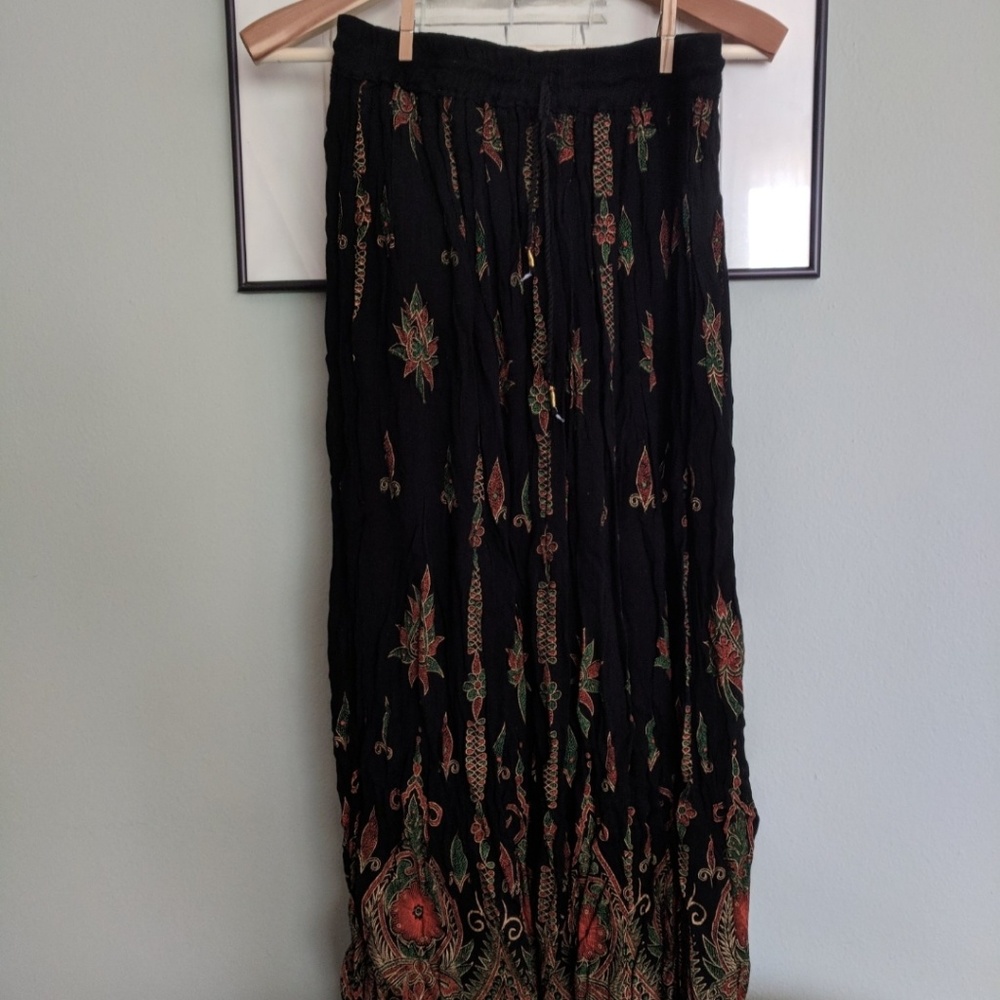 Full-length, flowy skirt